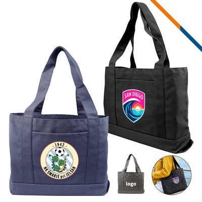 EcoSail 12 oz Cotton Canvas Stonewashed Tote Bag