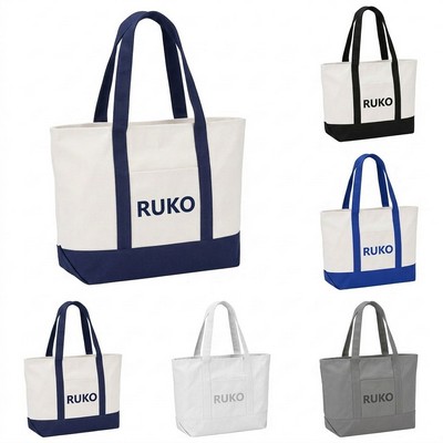 Large 14 Oz Poly Cotton Canvas Tote Bag
